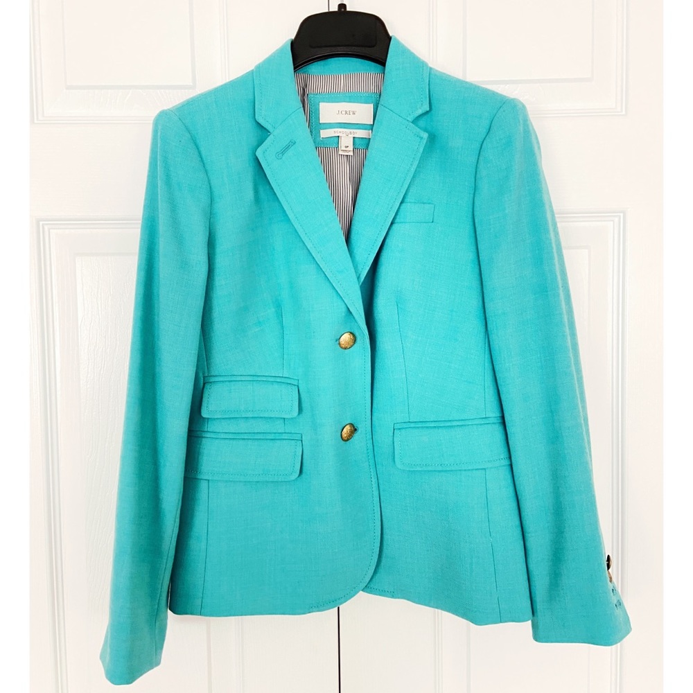 J. Crew Herringbone Schoolboy blazer
